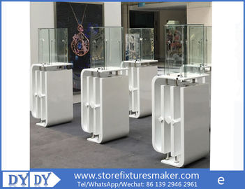 OEM-Fertigung guter Preis Holzglas weiße Farbe Perspekx-Display-Stände mit Schlössern