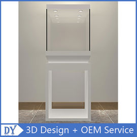 OEM-Fertigung guter Preis Holzglas weiße Farbe Perspekx-Display-Stände mit Schlössern