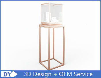 Fabrikhersteller Design-Museum-Vitrine mit Edelstahl gehärtetem Glas Led-Leuchten