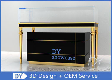 Vormontage MDF Schmuck-Showcase Display Rose Gold + Beige Beschichtung fertiggestellt