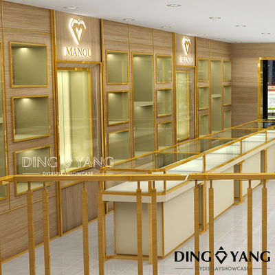 Custom Luxury Popular Jewelry Store Schaufenster mit vollständig anpassbaren Größe und Farbe