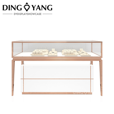High-End Custom Made Tabletop Schmuck Display Case, gute Qualität Schmuck Schaufenster, bieten den gesamten Laden 3D-Design-Service