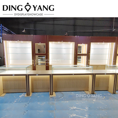 High-End Holz Glas Schmuck Display Case Großhandel, bieten Whole Store Schmuck Vitrinen 3D-Design-Service