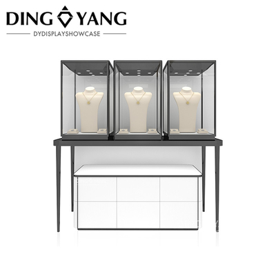 High-End Holz Glas Schmuck Display Case Beleuchtung, Schaufenster Fabrikhersteller, hohe Qualität mit erschwinglichem Preis