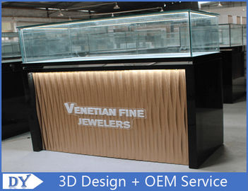 Custom Modern Design Glas Schmuckgeschäft Displayzähler mit LED-Leuchten
