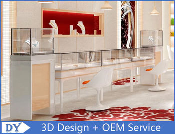 OEM Einfache Installation Holzglas Schmuck Display Cases / Schmuck Vitrinen für den Einzelhandel