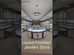 Weiße Farbe Schließbares Glas Anzeigehäuse für Schmuck Ausstellung